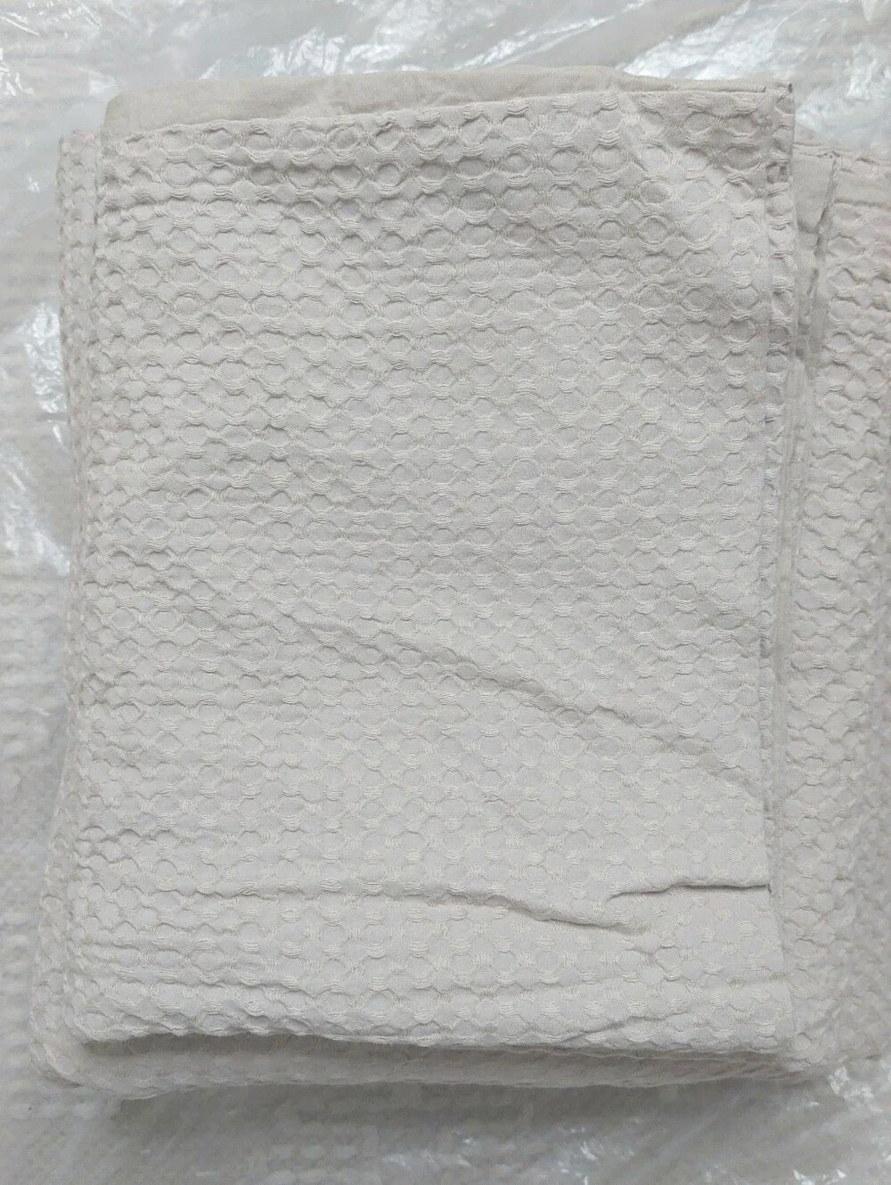 NWOT! Quince 100% Organic Cotton Waffle Sand Duvet & 2 Shams! Full/ Queen (664)
